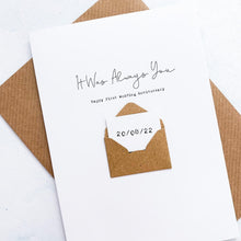Load image into Gallery viewer, First Wedding Anniversary Card, Always You, 1st Anniversary Card for husband, One Year Anniversary, Paper Anniversary card, for Wife,