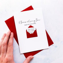 Load image into Gallery viewer, Personalised 6 Year Anniversary Card, 6th Anniversary, Six Years of Loving You, For Partner Girlfriend Boyfriend, Romantic Sentimental Gift