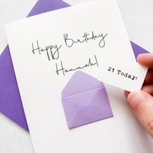 Load image into Gallery viewer, 21st Birthday Card, 21 Year Old, Personalised, Any Name, Birthday Card for female, cute birthday card, handmade, 3D Card, daughter Birthday
