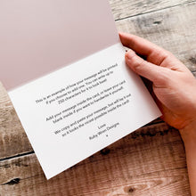Load image into Gallery viewer, Personalised Baby Reveal Announcement Card – Personalised Pregnancy announcement Card – Card for baby – announcement card for grandparent