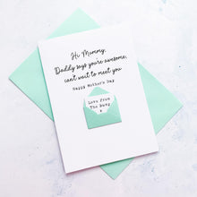 Load image into Gallery viewer, From the Bump Mother's Day Card, Keepsake Gift Mummy to Be, Secret Message from Baby, Handmade Personalised Card