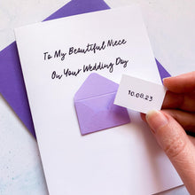 Load image into Gallery viewer, To My Niece on Her Wedding Day Card, Wedding Card for sister, Card for For Couple, On your wedding day card, Congratulations Card, for her