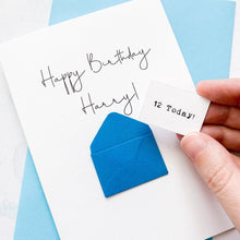 Load image into Gallery viewer, 12th Birthday Card, 12 Year Old, Personalised, Any Name, Birthday Card for boy, cute birthday card, handmade card, 3D Card, son Birthday