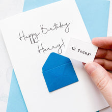 Load image into Gallery viewer, 12th Birthday Card, 12 Year Old, Personalised, Any Name, Birthday Card for boy, cute birthday card, handmade card, 3D Card, son Birthday