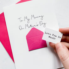 Load image into Gallery viewer, Mommy on Mother's Day Card, Personalised Mother's Day Card, Card for Mum, Mothering Sunday, Mother's Day UK, Mummy on Mother's Day
