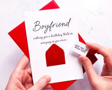 Load image into Gallery viewer, Personalised Birthday Card for Boyfriend, Romantic Card for Him, Handmade Birthday Card for Partner, Special Card for Him, To My Boyfriend