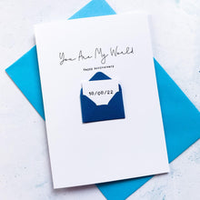 Load image into Gallery viewer, You Are My World Anniversary Card, Husband Anniversary Card, Boyfriend Anniversary Card, Anniversary card for Wife, Special Date