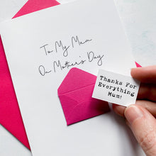 Load image into Gallery viewer, Mum on Mother's Day Card, Personalised Mother's Day Card, Card for Mum, Mothering Sunday, Mother's Day UK, Mum on Mother's Day