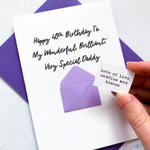 Load image into Gallery viewer, Very Special Daddy Birthday Card, Any Age Dad Card, Dad Birthday Card, Male Birthday Card, Birthday card for him, Personalised Card, For him