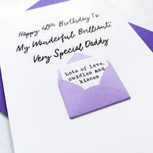 Load image into Gallery viewer, Very Special Daddy Birthday Card, Any Age Dad Card, Dad Birthday Card, Male Birthday Card, Birthday card for him, Personalised Card, For him