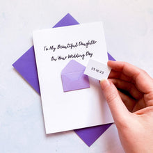 Load image into Gallery viewer, To My Daughter on her Wedding Day Card, Wedding Card for daughter, Wedding Card for bride, On your wedding day card, Congratulations Card