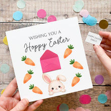 Load image into Gallery viewer, Hoppy Easter Card, Personalised Easter Card, Card for Grandson, For Granddaughter, Easter Bunny, Happy Easter Card, Cute Easter Hunt Gift