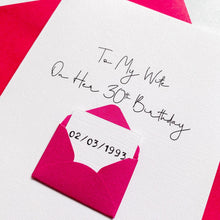 Load image into Gallery viewer, Wife Birthday Card, Personalised Birthday card, Birthday Card for wife, for my girlfriend, adult birthday, partner Birthday, personalised