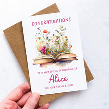 Load image into Gallery viewer, Congratulations on your A-Levels, Personalised A-Level Results Card, A-Level Card, Congratulations On Grade, for Granddaughter, for Grandson
