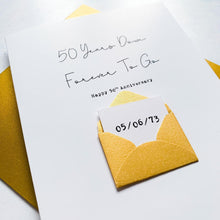 Load image into Gallery viewer, 50th Anniversary Card, 50 Years Down, Husband Anniversary Card, Boyfriend Anniversary Card, Anniversary card for Wife, Personalised
