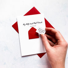 Load image into Gallery viewer, Personalised Wife Birthday Card, Best Friend Birthday Card, Romantic Card for Wife, Handmade Card for Her, Funny Card, Special Wife Card