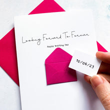 Load image into Gallery viewer, Looking Forward To Forever Wedding Card, Wedding Card for husband, Wedding Card for Wife, Husband to be card, Wife to be card, For Fiancee