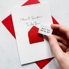Load image into Gallery viewer, Marry Me Proposal Card, Will you marry me, Proposal card, Marry me card, proposal card, card for girlfriend, card for fiancee, Be my wife