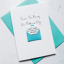Load image into Gallery viewer, From the Bump on Mother's Day Card, Personalised Mother's Day Card, Card for Mum to be, Mother's Day UK, Mummy on Mother's Day