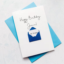 Load image into Gallery viewer, 40th Birthday Card, 40 Year Old, Personalised, Any Name, Birthday Card for girl, cute birthday card, handmade, 3D Card, daughter Birthday