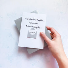 Load image into Gallery viewer, To Our Daughter &amp; Son-In-Law on her Wedding Day Card, Wedding Card for daughter, For Couple, On your wedding day card, Congratulations Card