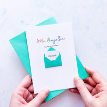 Load image into Gallery viewer, LGBTQ+ Anniversary Card, To My Husband, Boyfriend, Wife, Girlfriend, Keepsake Gift, Custom Card, Card for Him, For Her, Gay Pride, Rainbow