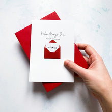 Load image into Gallery viewer, Personalised Anniversary Card for Wife, Romantic Card From Husband, Wife Wedding Anniversary Gift, Sentimental Keepsake Love Card