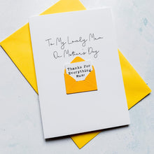 Load image into Gallery viewer, Lovely Mum on Mother's Day Card, Personalised Mother's Day Card, Card for Mum, Mothering Sunday, Mother's Day UK, Mum on Mother's Day