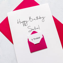 Load image into Gallery viewer, 3rd Birthday Card, 3 Year Old,Personalised, Any Name, Birthday Card for girl, cute birthday card, handmade, 3D Card, daughter Birthday