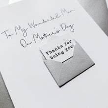 Load image into Gallery viewer, Wonderful Mum on Mother's Day Card, Personalised Mother's Day Card, Card for Mum, Mothering Sunday, Mother's Day UK, Mum on Mother's Day