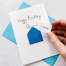 Load image into Gallery viewer, 9th Birthday Card, 9 Year Old, Personalised, Any Name, Birthday Card for boy, cute birthday card, handmade card, 3D Card, son Birthday