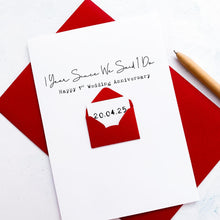 Load image into Gallery viewer, Personalised 1st Wedding Anniversary Card, One Year Gift for Husband, Wife, 1 Year Since I Do, Paper Keepsake