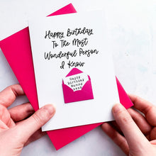 Load image into Gallery viewer, Most Wonderful Mummy Birthday Card, Mummy Keepsake, Birthday Gift for Mummy, Birthday card for Her, Personalised Card, Special Age