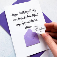 Load image into Gallery viewer, Very Special Bestie Birthday Card, Best Friend Birthday Card, Friend Birthday Card, Birthday card for friend, Personalised Card, For Her