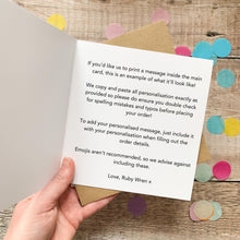 Load image into Gallery viewer, 17th Birthday Card, Personalised Card for Her, Any Name and Age, Personalised Gift, Birthday Card With Flowers, 3D Card, Card for Woman