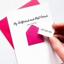 Load image into Gallery viewer, Girlfriend and Best Friend Birthday Card, Girlfriend Birthday Card, Partner Birthday Card, Birthday card for Girlfriend, Special Age Card
