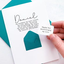 Load image into Gallery viewer, My Husband Anniversary Card, Husband Anniversary Card, Wedding Anniversary Card, Card for Husband, Anniversary Card for him, For my husband