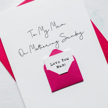 Load image into Gallery viewer, Mum on Mothering Sunday Card, Mother's Day Card, Card for Mum, Mothering Sunday, Mother's Day UK, Mum on Mother's Day, Mum Mother's Day