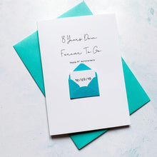 Load image into Gallery viewer, 8th Anniversary Card, 8 Years Down, Husband Anniversary Card, Boyfriend Anniversary Card, Anniversary card for Wife, Personalised