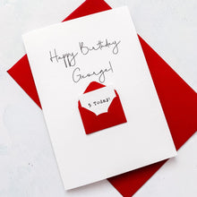 Load image into Gallery viewer, 5th Birthday Card, 5 Year Old, Personalised, Any Name, Birthday Card for boy, cute birthday card, handmade card, 3D Card, son Birthday