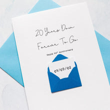 Load image into Gallery viewer, 20th Anniversary Card, 20 Years Down, Husband Anniversary Card, Boyfriend Anniversary Card, Anniversary card for Wife, Personalised, Twenty