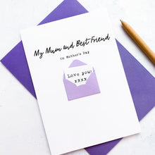 Load image into Gallery viewer, Mum and Best Friend Mother's Day Card, Mother's Day UK, Mothering Sunday Card, Card for Mum, Card for Grandma, Personalised Mothers Day Card
