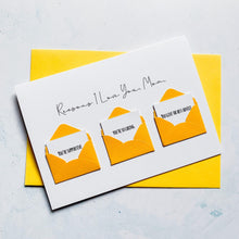 Load image into Gallery viewer, Personalised Reasons I Love You Mom Card, Mom Mother's Day Card, Card for mom, Mother's Day card for Mommy, Mothering Sunday card, To My Mom