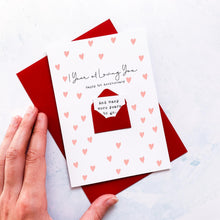 Load image into Gallery viewer, Years of Loving You Anniversary Card, 1st Wedding Anniversary Card, One Year Anniversary Card, Anniversary card for Wife, First Anniversary
