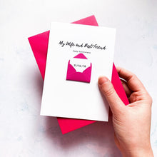 Load image into Gallery viewer, Best Friend Anniversary Card, Wife Anniversary Card, Anniversary card for wife, Anniversary card for her, Personalised Anniversary Card