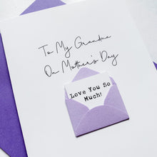 Load image into Gallery viewer, Grandma on Mother's Day Card, Personalised Mother's Day Card, Card for Grandma, Mothering Sunday, Mother's Day UK, Granny on Mother's Day