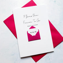 Load image into Gallery viewer, 7th Anniversary Card, 7 Years Down, Husband Anniversary Card, Boyfriend Anniversary Card, Anniversary card for Wife, Personalised