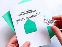 Load image into Gallery viewer, Personalised Surprise Holiday Birthday Card, Destination Trip Reveal, Custom Handmade Keepsake Gift, Guess What, Going On Holiday Ticket