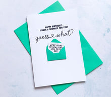 Load image into Gallery viewer, Personalised Surprise Holiday Birthday Card, Destination Trip Reveal, Custom Handmade Keepsake Gift, Guess What, Going On Holiday Ticket
