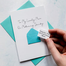 Load image into Gallery viewer, Lovely Mum on Mothering Sunday Card, Mother's Day Card, Card for Mum, Mothering Sunday, Mother's Day UK, Mum on Mother's Day